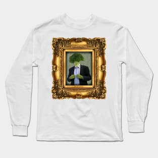 Broccoli Man in Vintage Frame Long Sleeve T-Shirt